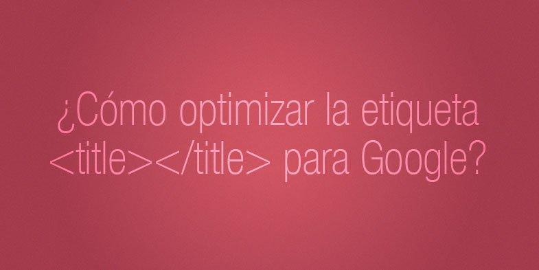 Optimizar la etiqueta title