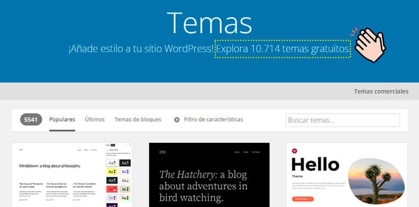 Themes gratuitos para WordPress